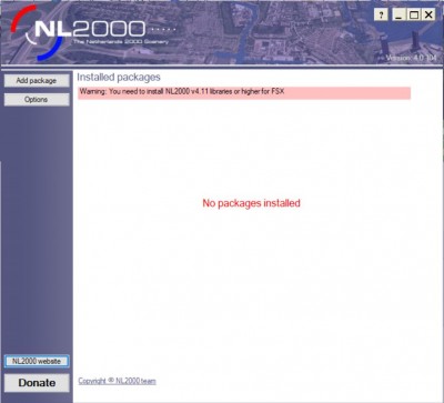 Foutmelding bij installatie NL2000
